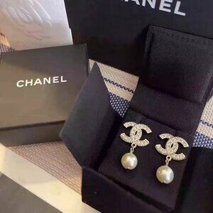 Chanel Classic Pearl Drop Earrings